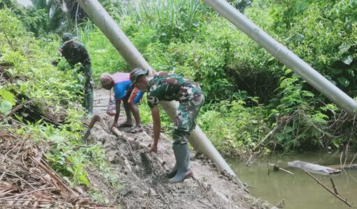 Sinergitas TNI dan Rakyat di Perbatasan Indonesia-Papua Nugini