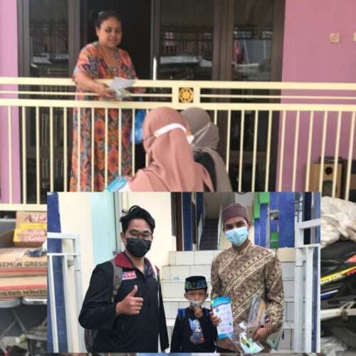 Pembagian Masker dan Hand Sanitizer Kepada Masyarakat dan Anak-Anak di TPQ Darul Mutaqqin Untuk Mencegah Virus Corona