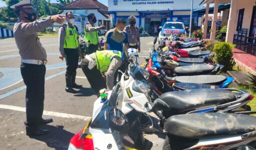 Satlantas Polres Bondowoso Amankan Puluhan Kendaraan Roda Dua Dalam Sepekan Ramadhan