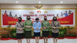 Wanita TNI Hadiri HUT Polwan ke-73 di Polda Sulut