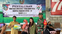 Kelompok 22 KKN-T MBKM 2023 UPN Veteran Jatim Bantu Penyaluran BLT Desa Gedangan Kecamatan Mojowarno Jombang
